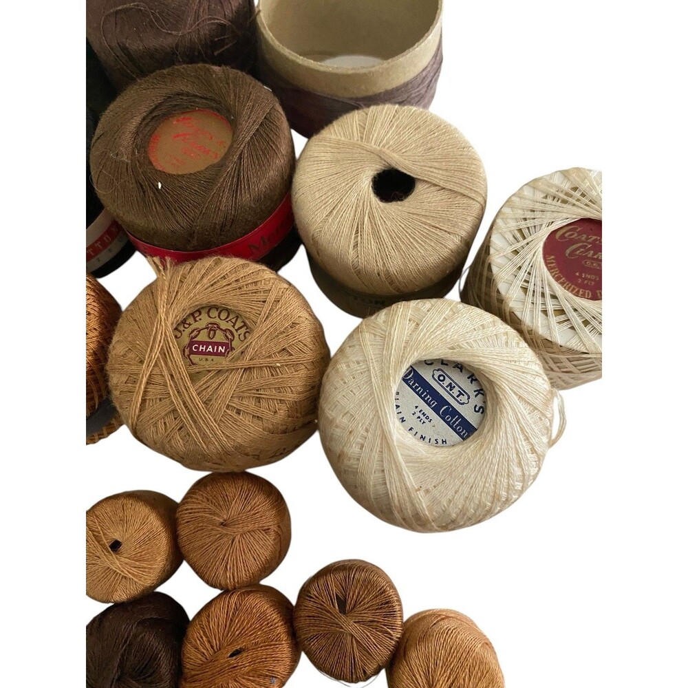 Darning Threads Mending 30 Mixed Colors J & P Coats, Clark's Star Chadwick's - Picture 2 of 4